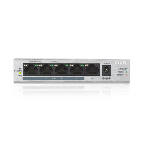 GS1005HP, 5-Port GbE Unmanaged PoE Switch