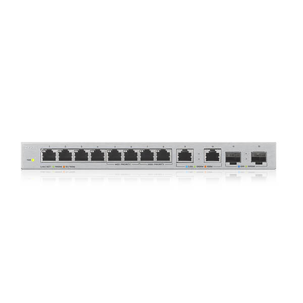 XGS1010-12, 12-Port Unmanaged Multi-Gigabit Switch with 2-Port 2.5G and 2-Port 10G SFP+