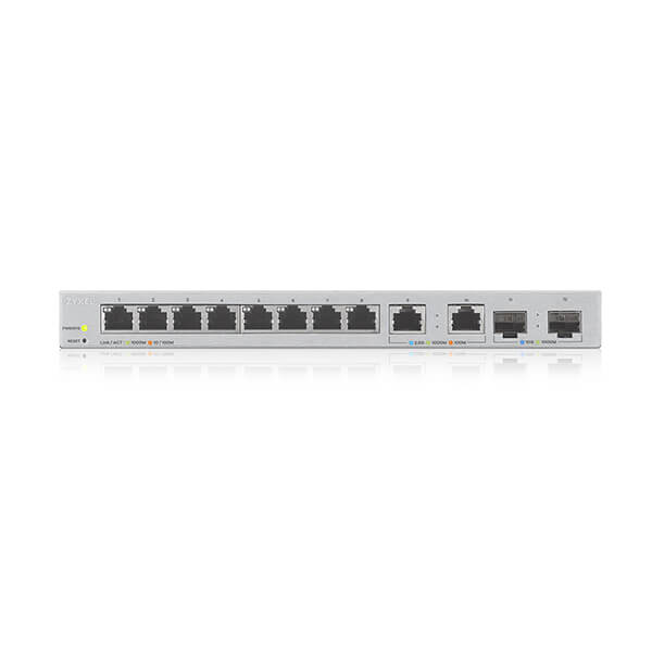 XGS1210-12, 12-Port Web-Managed Multi-Gigabit Switch with 2-Port 2.5G and 2-Port 10G SFP+