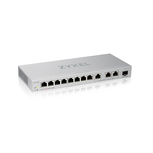 XGS1250-12, 12-Port Web-Managed Multi-Gigabit Switch includes 3-Port 10G and 1-Port 10G SFP+