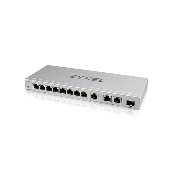 XGS1250-12, 12-Port Web-Managed Multi-Gigabit Switch includes 3-Port 10G and 1-Port 10G SFP+